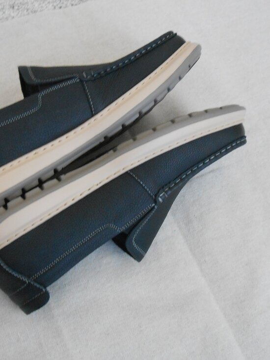 Sen Da Men\'s Black Soft Leather slip on Shoe\'s size 10.5 = size 10 main image 8